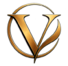 Vireza Logo mit goldenem V auf weissem Hintergrund